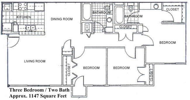 3BR/2BA - Copper Ridge Apartments