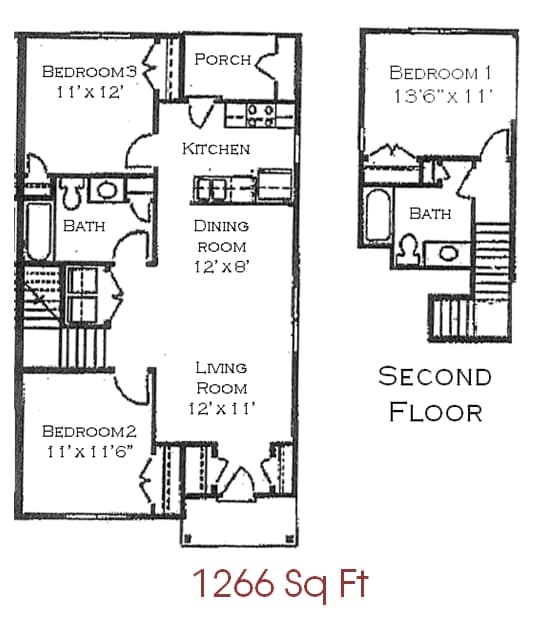Floorplan - Lakeview Apartments