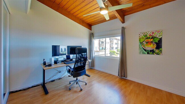 First Bedroom - ceiling fans in all rooms - 6542 Ocean Crest Dr