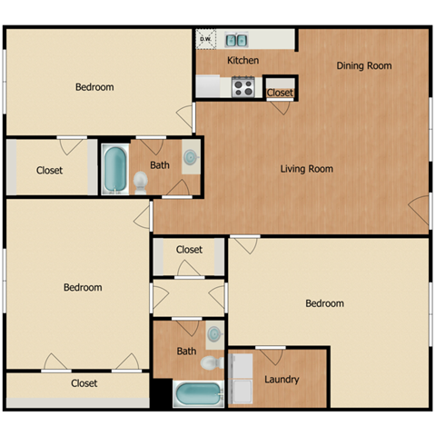 Floorplan - Ventana at Valwood Apartments