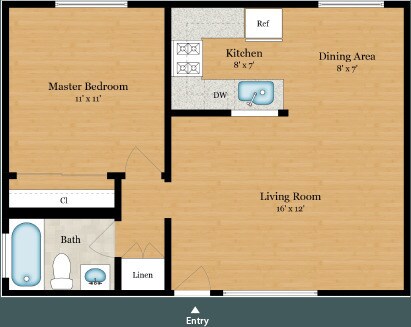 Floorplan - Palm Court Apartments