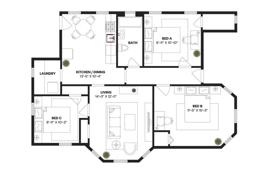 Building Photo - Private bedroom in 3 bed/1 bath Home