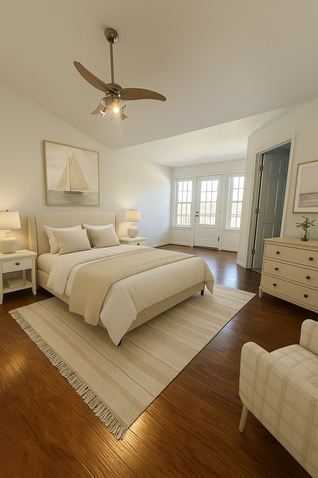 large primary bedroom with walkout to upper deck - 1518 montessori terrace