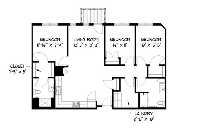 Floorplan - Enclave Overlook Apartments