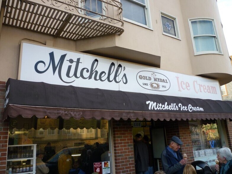 Mitchell's Ice Cream across the street - 645 San Jose Ave