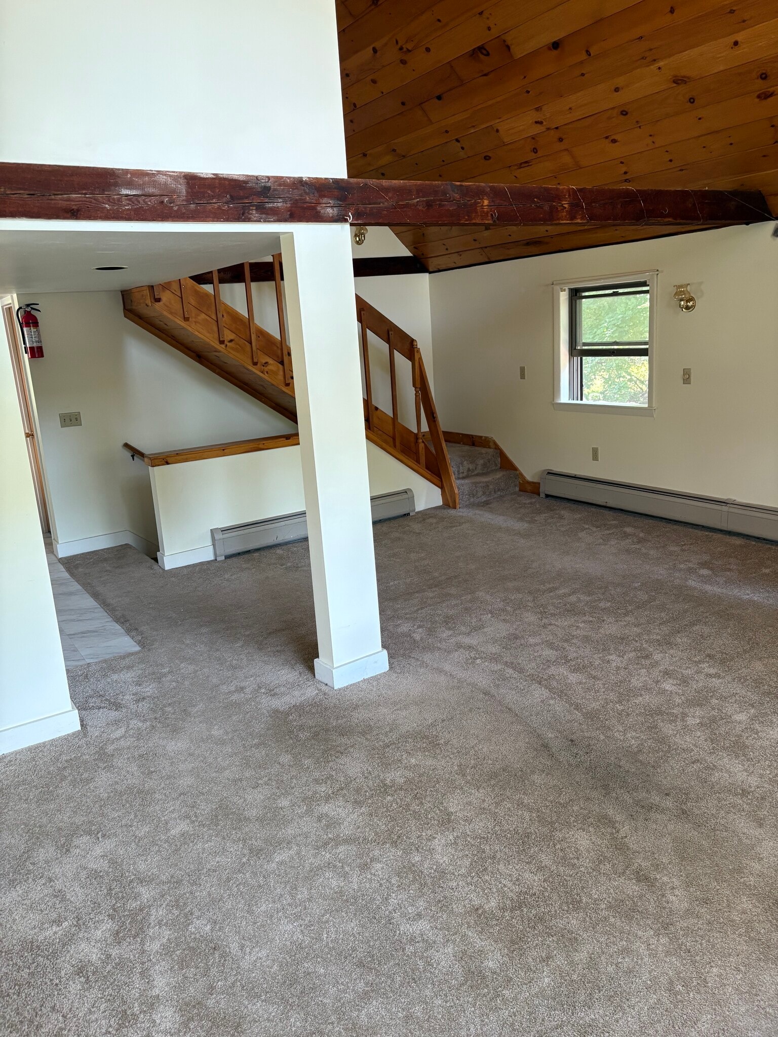 Living room with steps to 2nd floor - 55 Cherry Hl