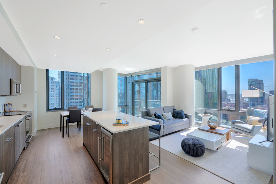 Floor-to-ceiling windows and balconies in select apartment homes - Stratus