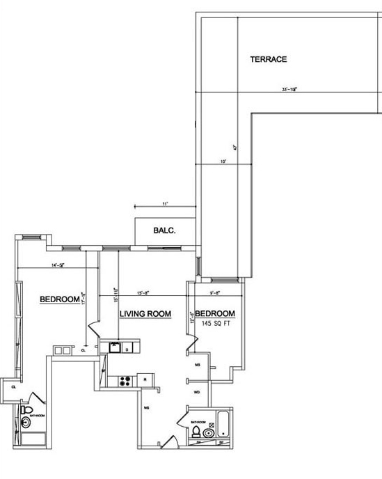 2BR/2BA - Ocean Blue