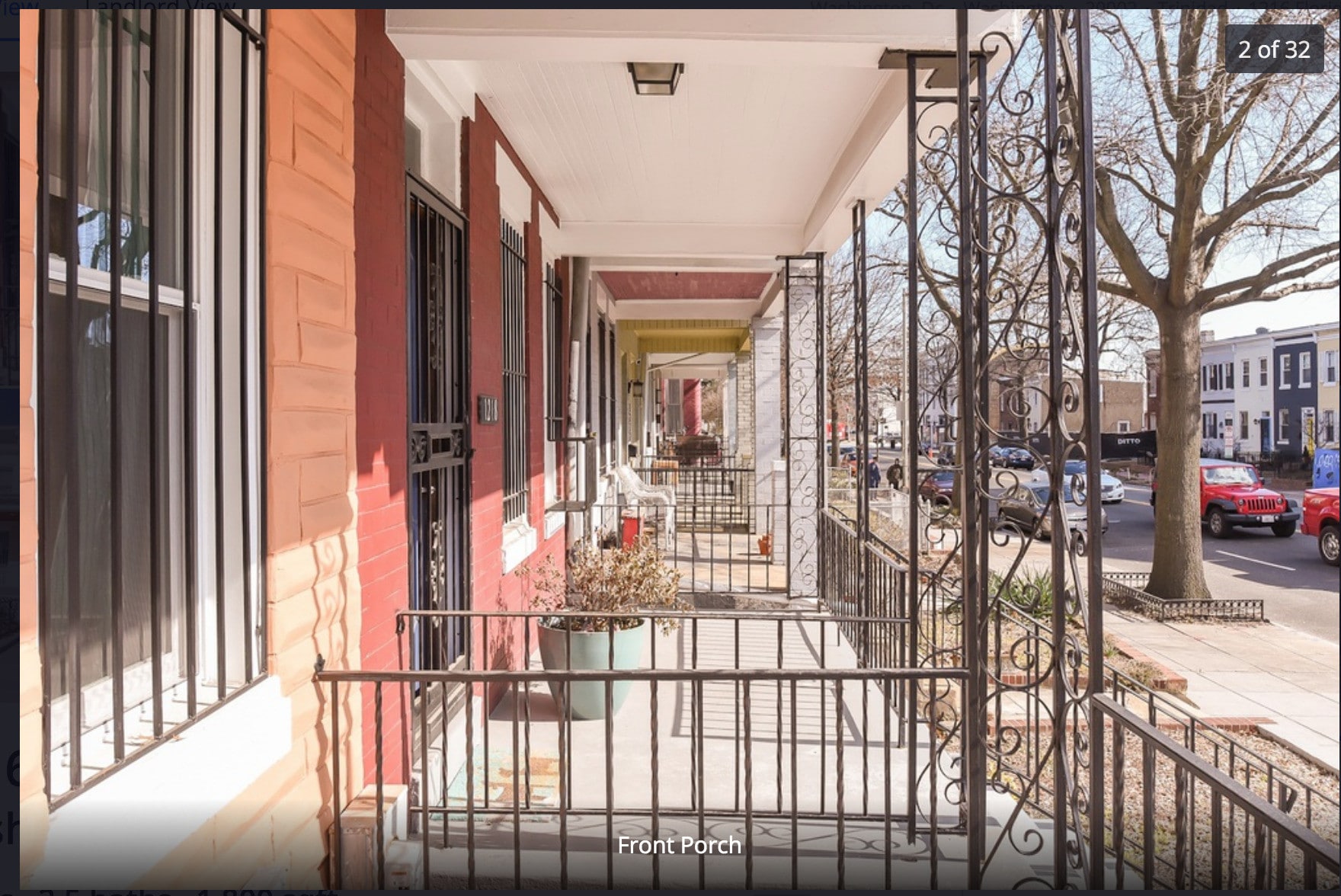 Front porch side view - 1216 Florida Ave NE