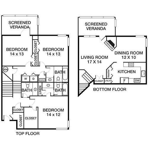 Floorplan - Hillmeade Apartment Homes