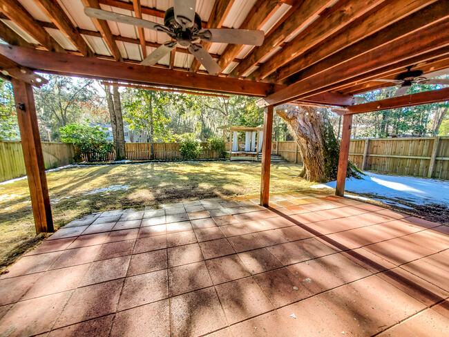 Backyard - Covered Pergola - 403 Arbor Oaks Dr