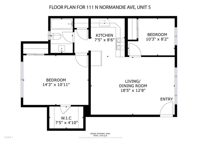 Floorplan - 111 N Normandie Ave