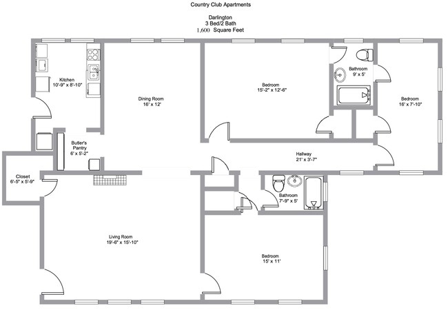 Floor plan - 3226 Country Club Rd