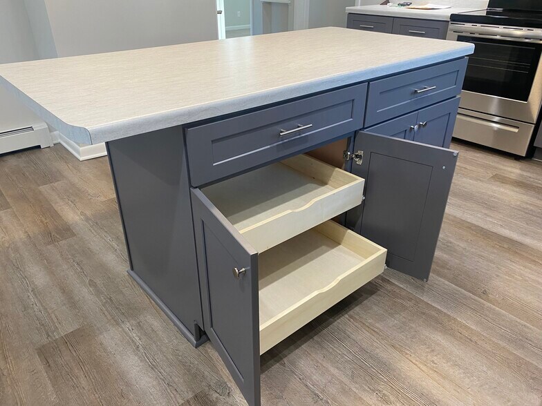 Kitchen Island w/rollouts - 144 Main St