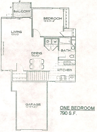 1BR/1BA - Park Ridge Apartments