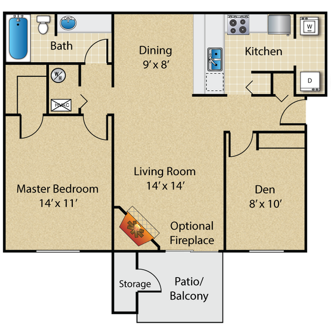 Floorplan - The Villages of Bent Tree Apartments