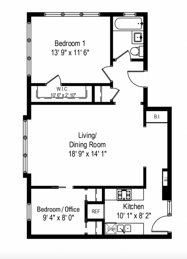 Floorplan - 1627-45 Ridge Ave.