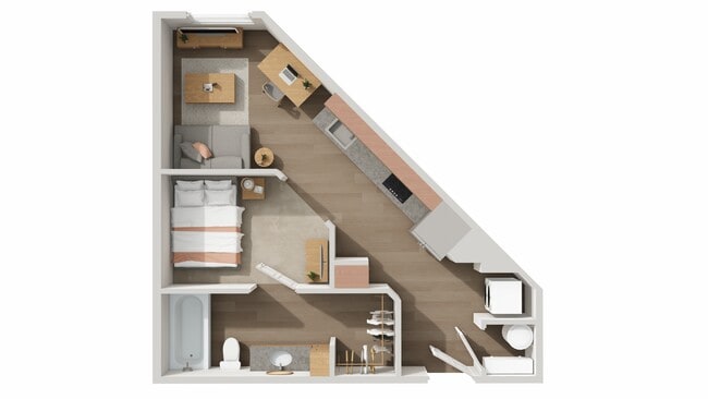 S2: Studio | 1 Bath | 434 SF - The Den