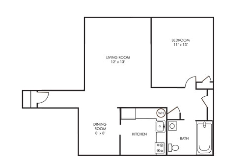 1BR/1BA - University Landing Apartments