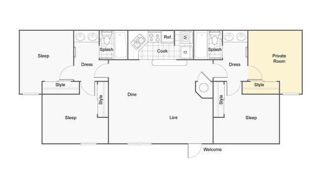 Floorplan - Harper Flatts