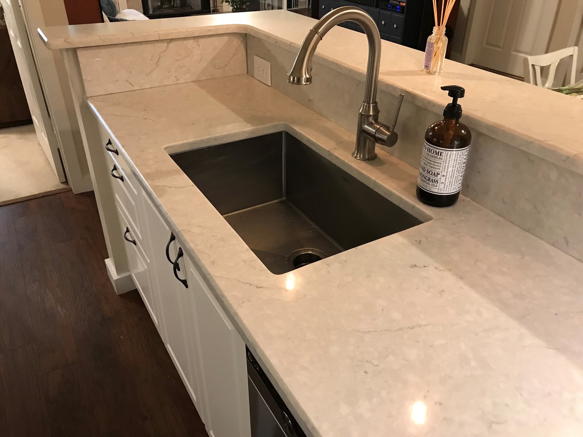 Quartz counter tops and large extra depth stainless steal sink. - 3313 Wyndham Cir