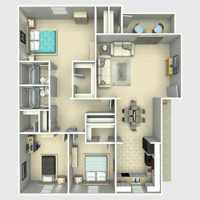 Floorplan - Cross Creek Apartments