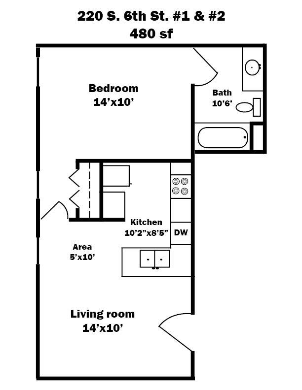 Apt 1, 2, 5 & 6 - 220 S 6th St (Maison de Ville)
