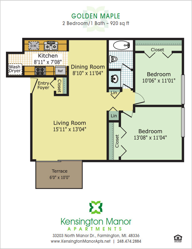 Floorplan - Kensington Manor Apartments