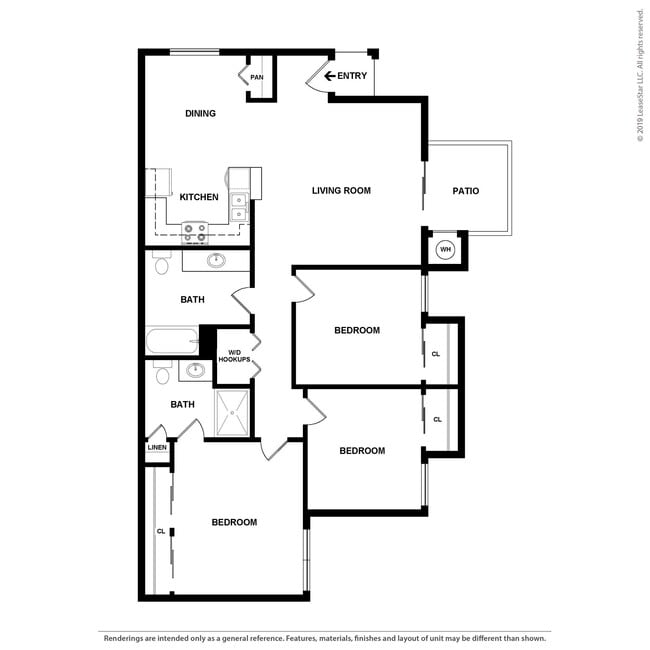 Floorplan - Westberry Square Apartments