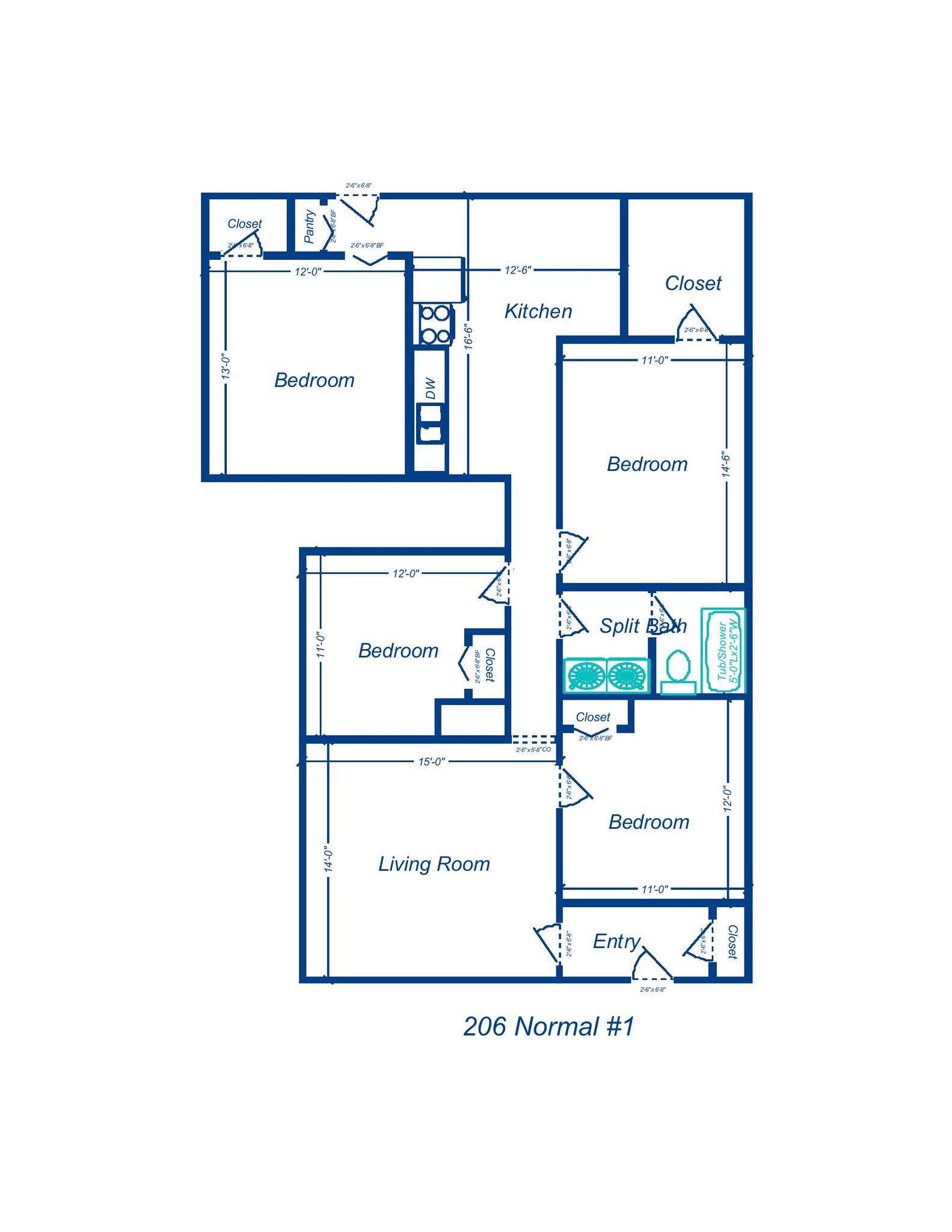 floor plan - 206 N Normal St