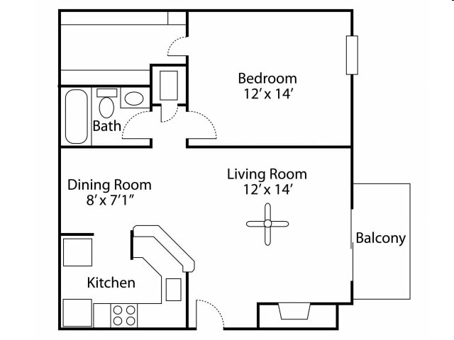 1BR/1BA - Bellevue West