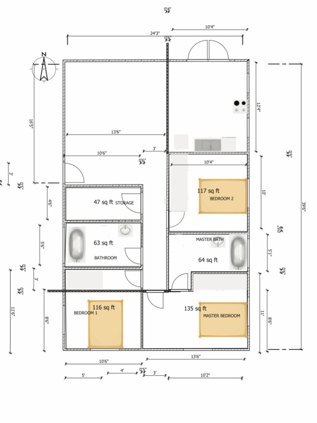 Floor plan - 2439 S Burnside Ave