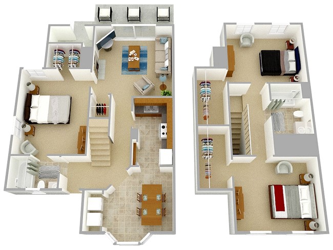 The Cherokee - Rohoic Wood Apartments and Townhomes