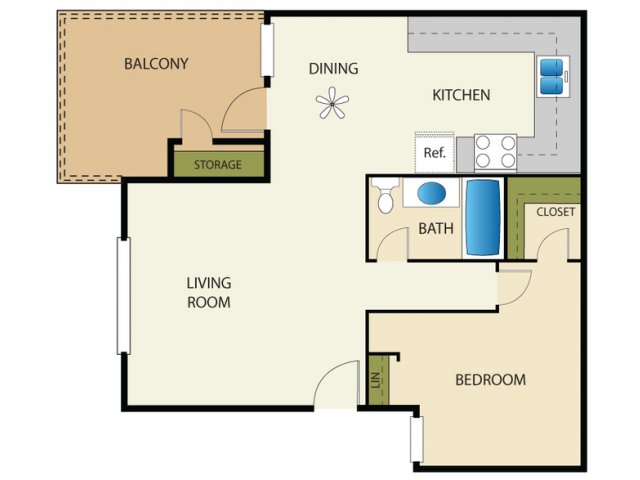 1x1 - Point Natomas Apartments