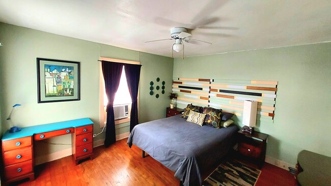 Queen bed, desk, side tables - 2506 Elmen St