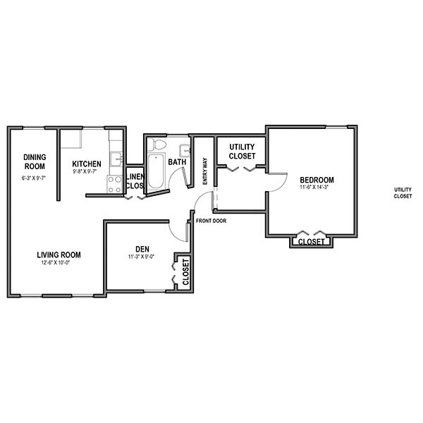 Floorplan - Howe and Maryland Apartments