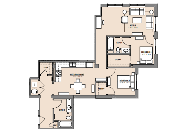 Floorplan - Hawthorne Apartments