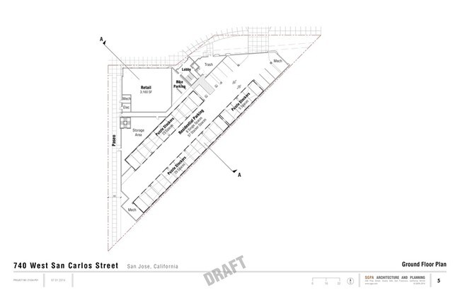Ground Floor - Floor Plan - 740 West San Carlos Urban Village