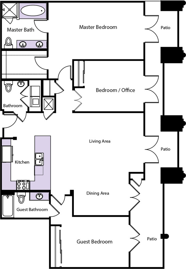 Floorplan - Metro Art Brentwood Luxury Living