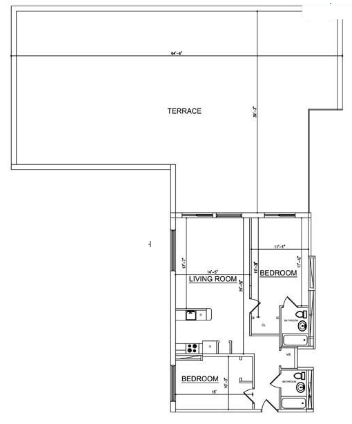 2BR/2BA - Ocean Blue
