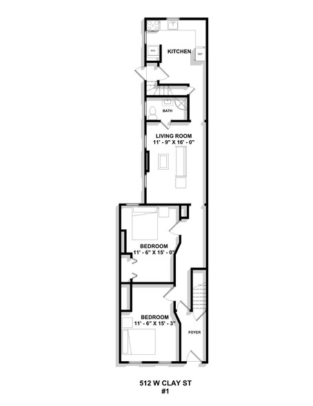 Floor Plan - 512 W Clay St