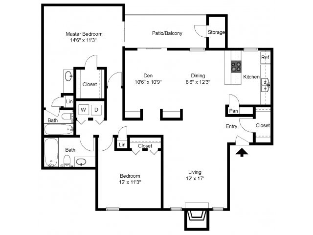 Floorplan - Bent Oaks Apartments