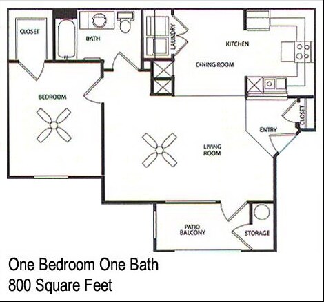 One Bedroom One Bath - Enclave at Parkview
