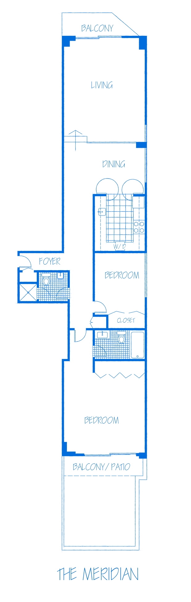 2BR/1.5BA - The Meridian