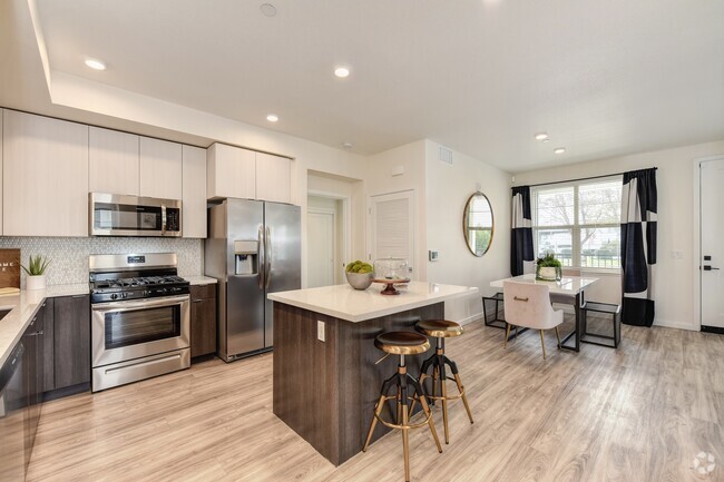 Kitchen with Hardwood Inspired Flooring