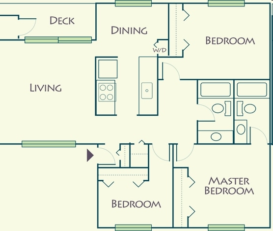 3BR/2BA - Madison at River's Edge- Retired