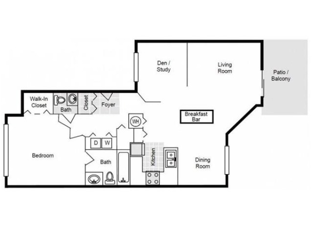 Osceola | 1 Bedroom | 1.5 Bath | 900 SF - Lakes of Northdale Apartments