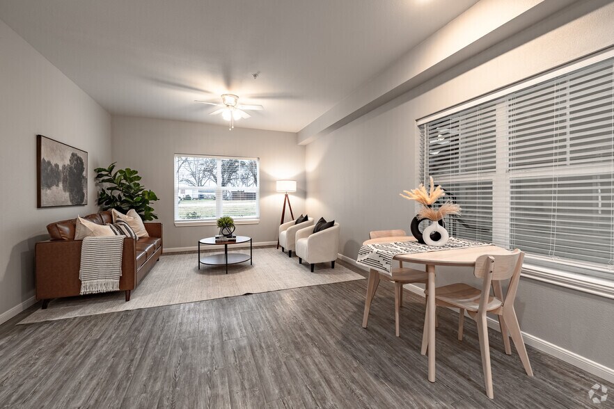 2BR, 1BA - 1,065SF - Living Room - The Canopy at Wylie
