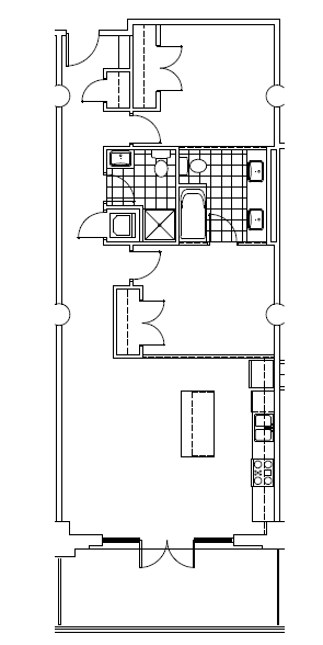 2BR/1BA - Chesapeake Lofts