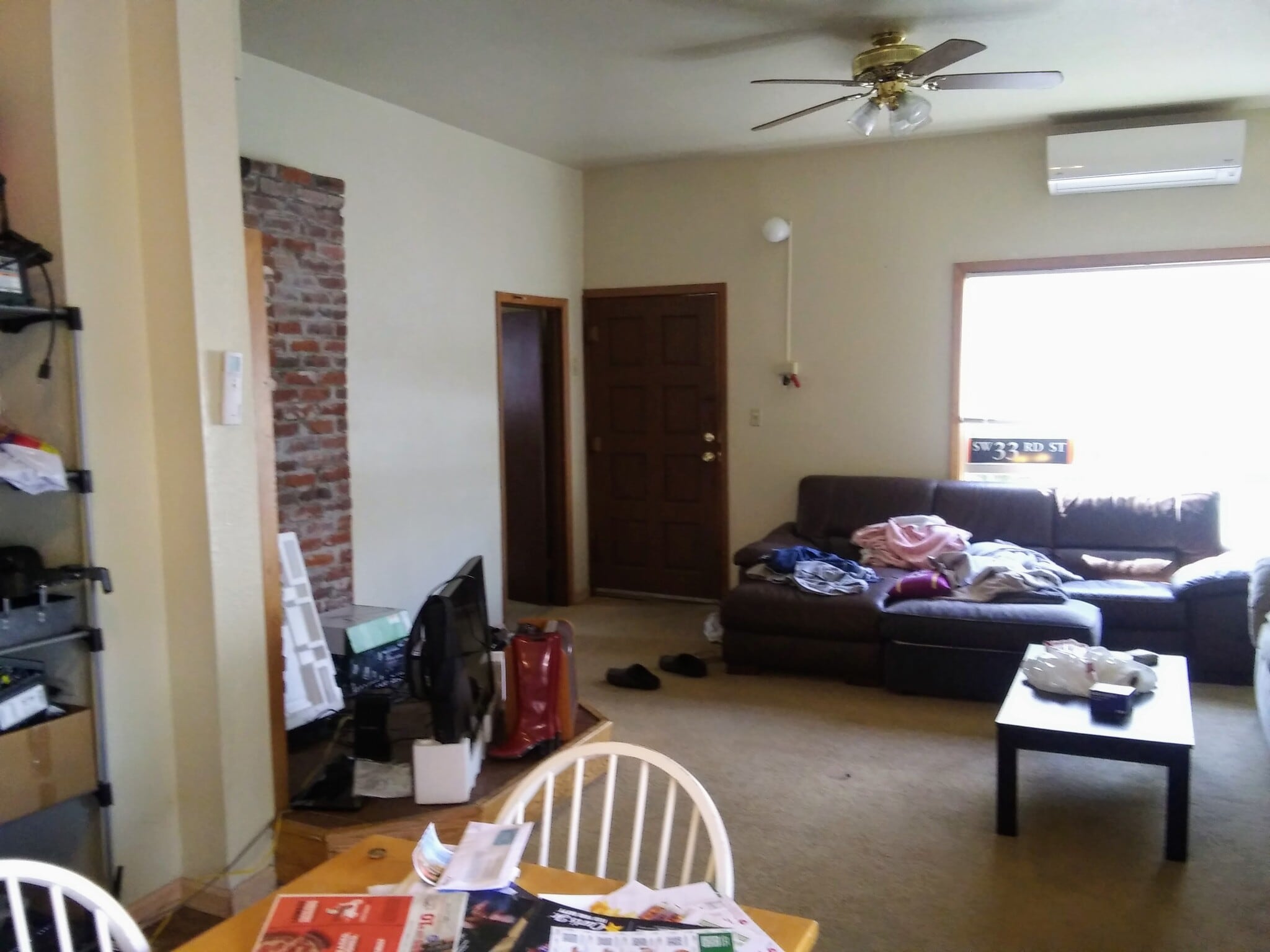 Livingroom w/ front entry door in background - 429 NW 17th St